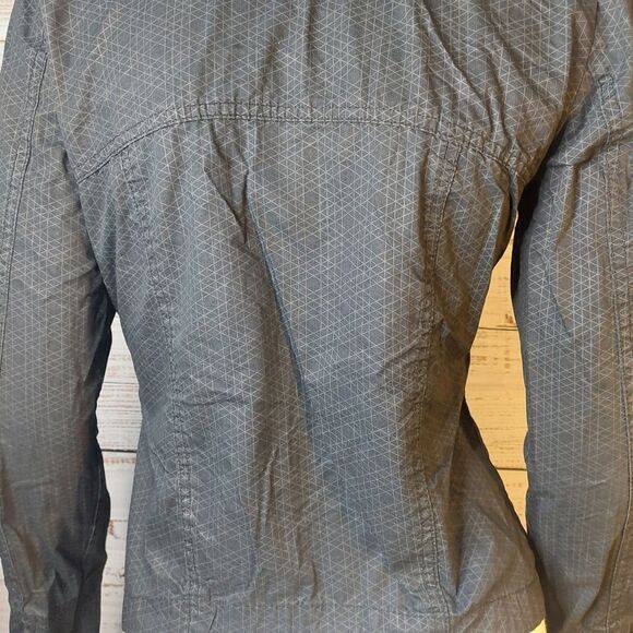 Bench Black Geometric Pattern Jacket with Hoodie - Picture 9 of 15